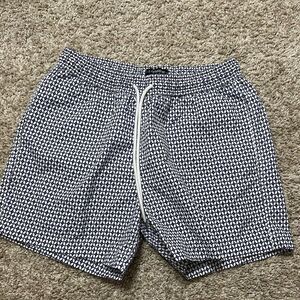T Christopher New York Navy and White Swim Trunks/shorts